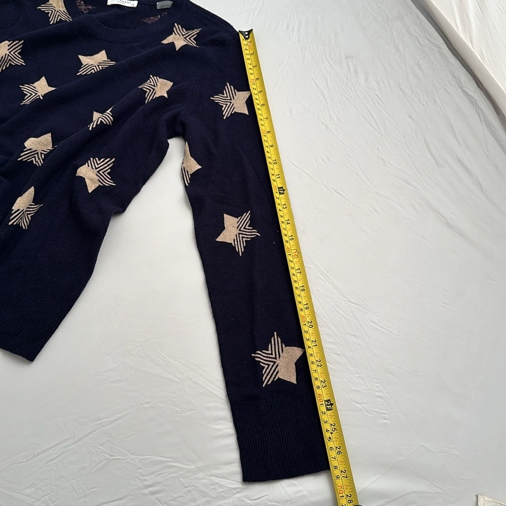 Equipment Shane crew neck Peacoat navy blue and ivory cashmere sweater - Picture 9 of 9
